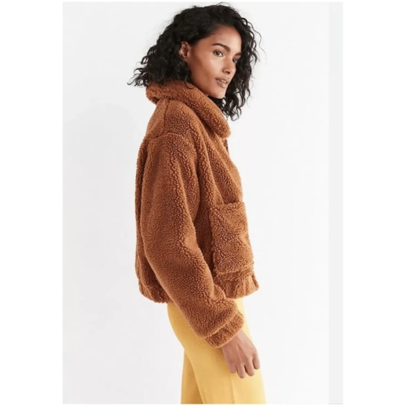 Urban Outfitters🧡 Tan Sherpa Jacket Sz Small - Picture 2 of 6